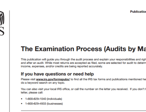 IRS Tax audit Examination process