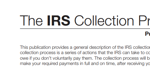 IRS tax lien collection process