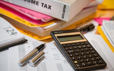 income tax documents and calculator