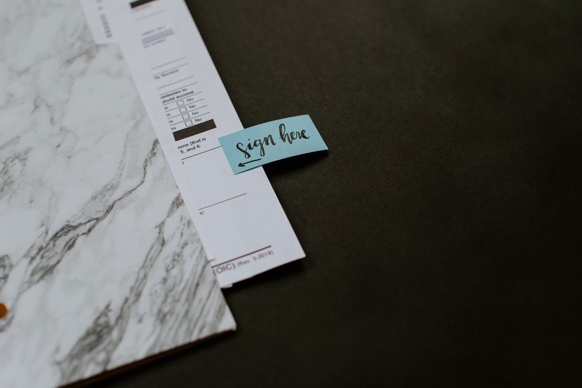Tax relief paperwork and tax forms